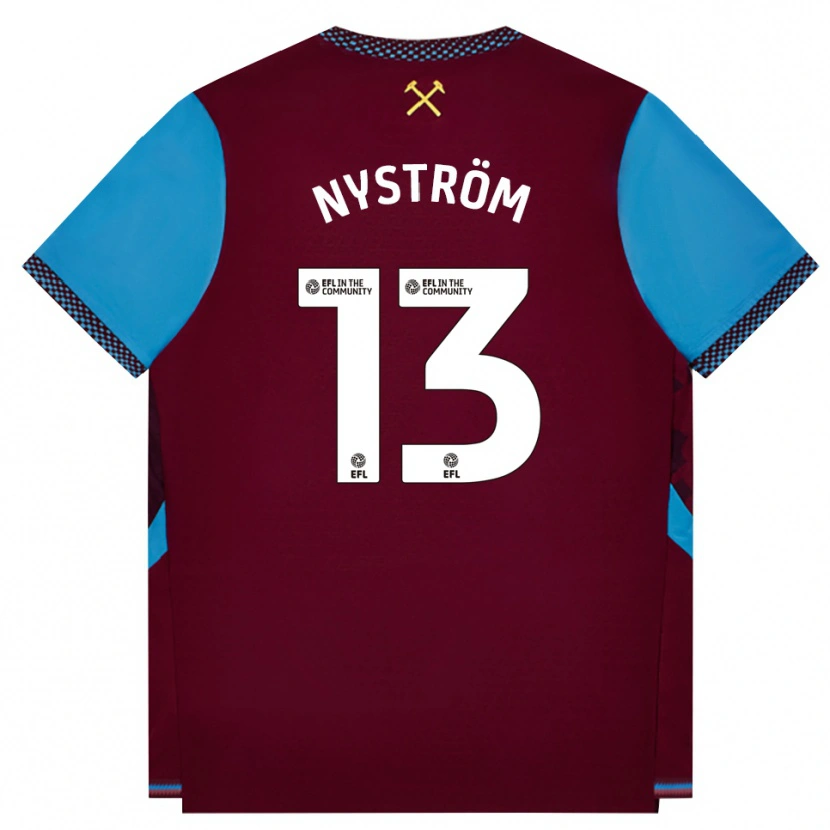 Danxen Hombre Camiseta Eva Nyström #13 Borgoña Azulaciano 1ª Equipación 2026/27 La Camisa México