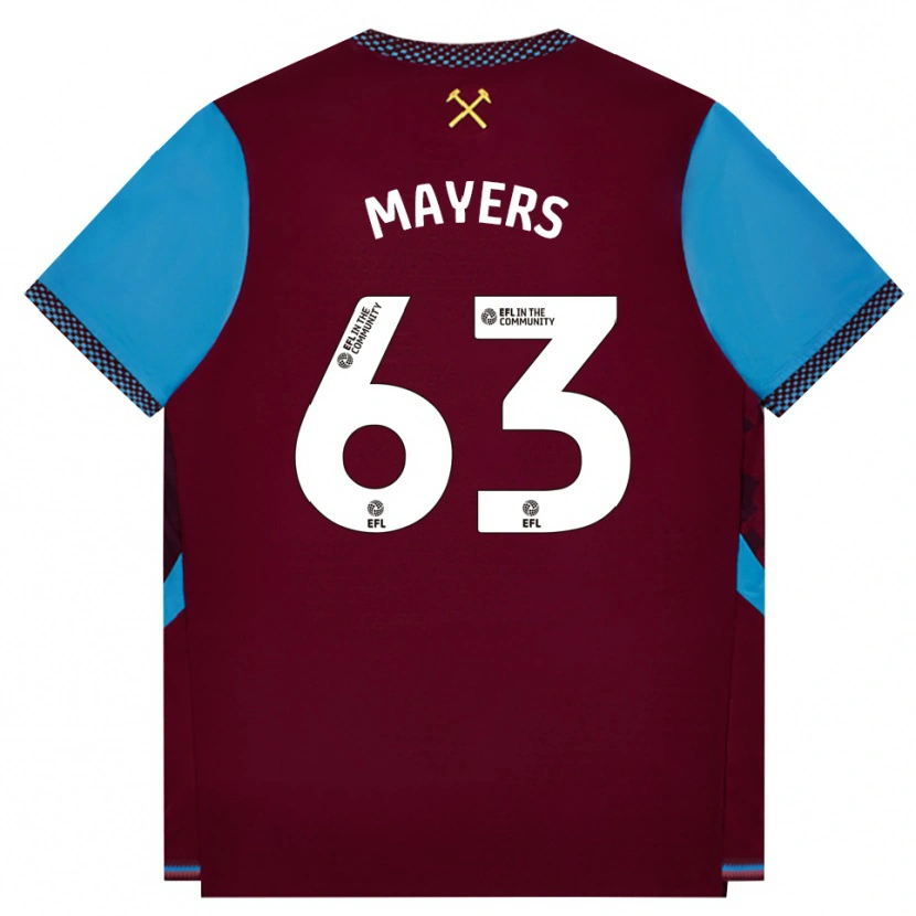Danxen Hombre Camiseta Ezra Mayers #63 Borgoña Azulaciano 1ª Equipación 2026/27 La Camisa México