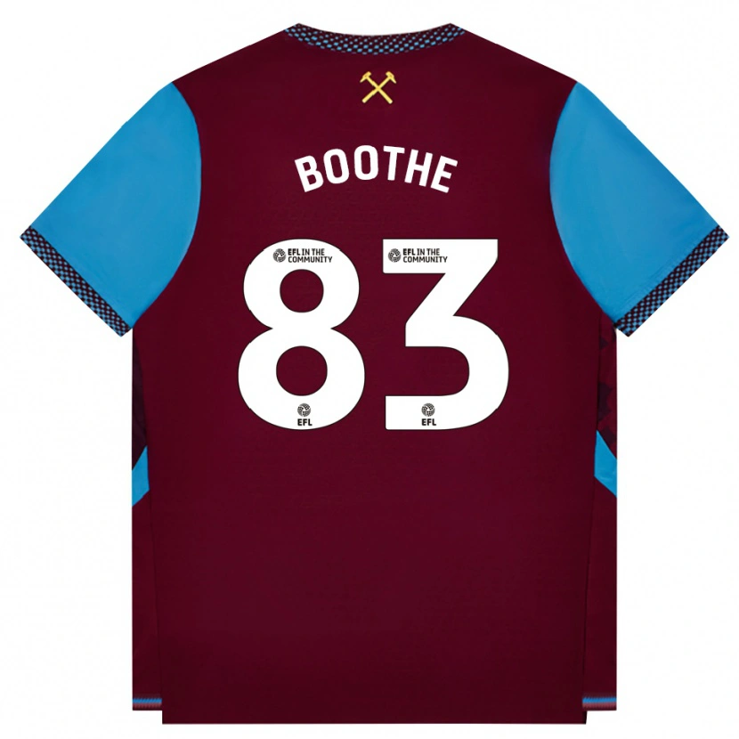Danxen Hombre Camiseta Sebastian Boothe #83 Borgoña Azulaciano 1ª Equipación 2026/27 La Camisa México