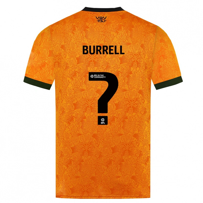 Danxen Hombre Camiseta Ackeme Francis Burrell #0 Naranja Negro 1ª Equipación 2026/27 La Camisa México