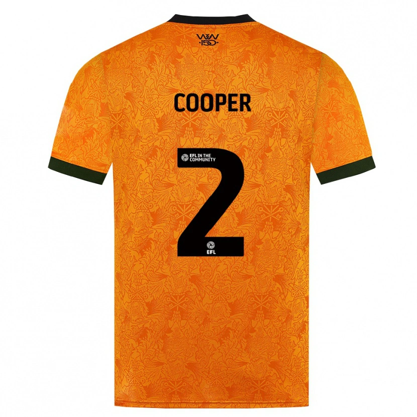 Danxen Hombre Camiseta Laura Cooper #2 Naranja Negro 1ª Equipación 2026/27 La Camisa México
