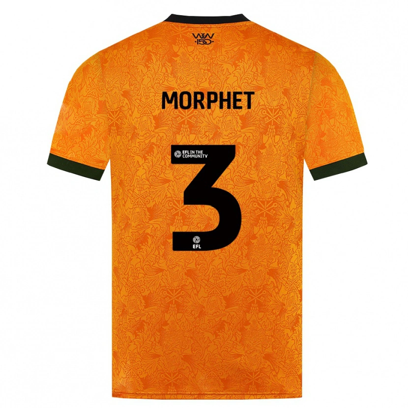 Danxen Hombre Camiseta Anna Morphet #3 Naranja Negro 1ª Equipación 2026/27 La Camisa México