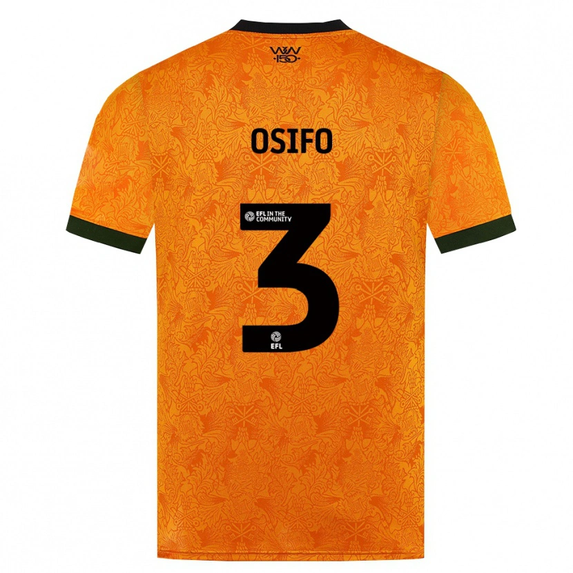 Danxen Hombre Camiseta David Osifo #3 Naranja Negro 1ª Equipación 2026/27 La Camisa México