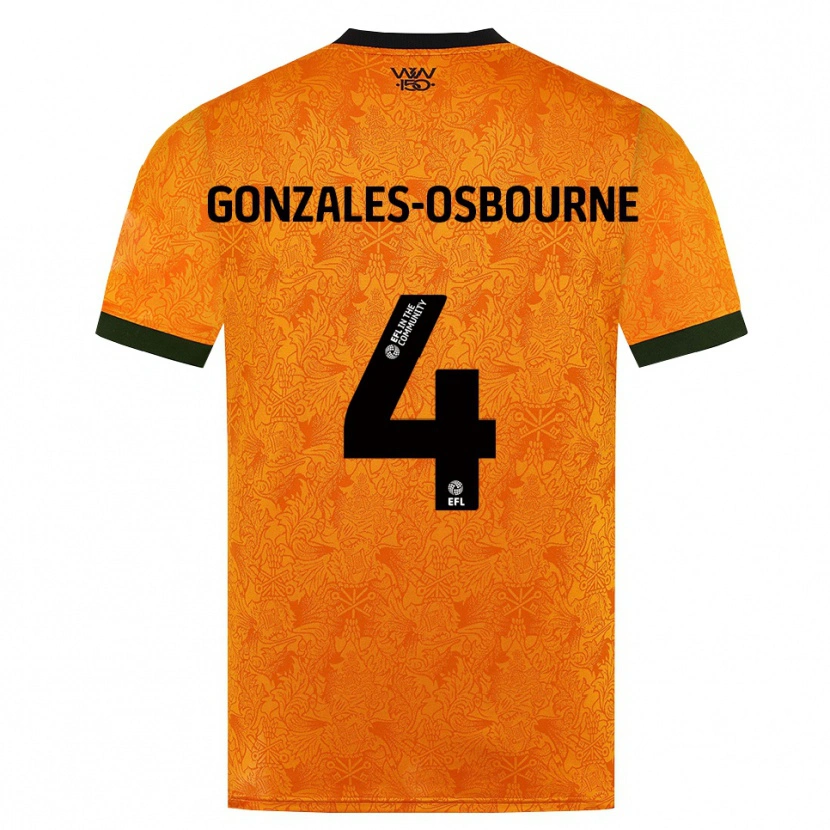 Danxen Hombre Camiseta Isaiah Gonzales-Osbourne #4 Naranja Negro 1ª Equipación 2026/27 La Camisa México