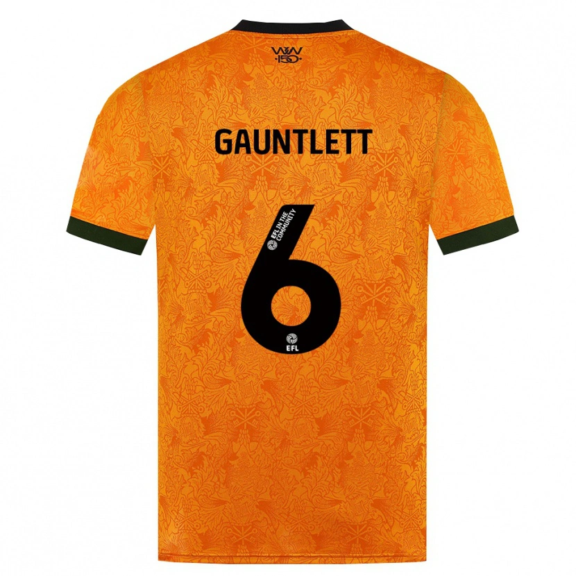 Danxen Hombre Camiseta Maz Gauntlett #6 Naranja Negro 1ª Equipación 2026/27 La Camisa México