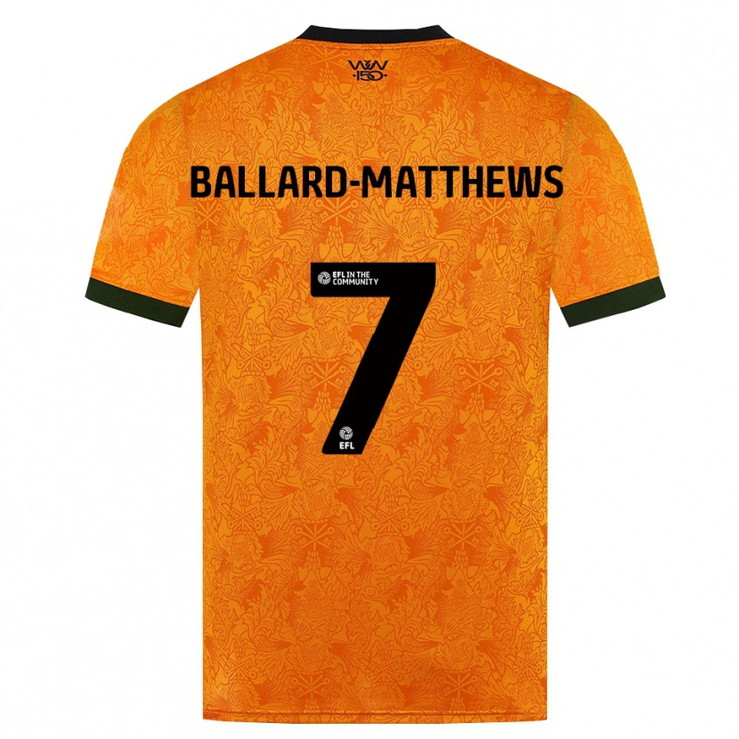 Danxen Hombre Camiseta Emilio Ballard-Matthews #7 Naranja Negro 1ª Equipación 2026/27 La Camisa México