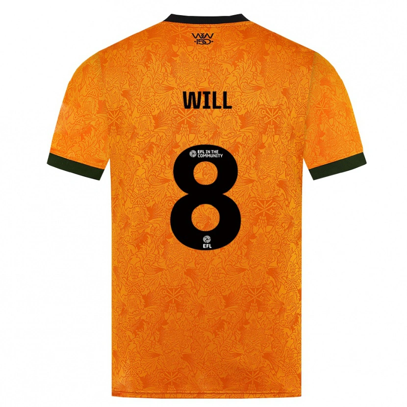 Danxen Hombre Camiseta Merrick Will #8 Naranja Negro 1ª Equipación 2026/27 La Camisa México