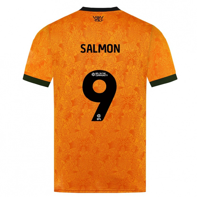 Danxen Hombre Camiseta Fabian Salmon #9 Naranja Negro 1ª Equipación 2026/27 La Camisa México