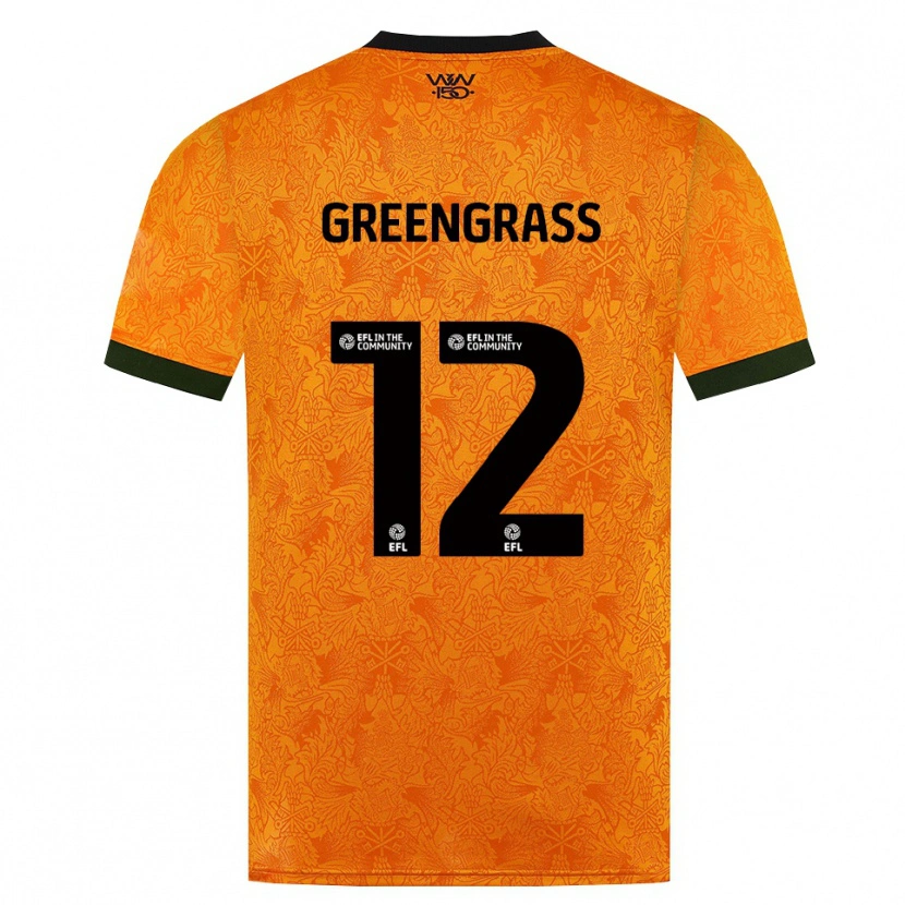Danxen Hombre Camiseta Charlotte Greengrass #12 Naranja Negro 1ª Equipación 2026/27 La Camisa México
