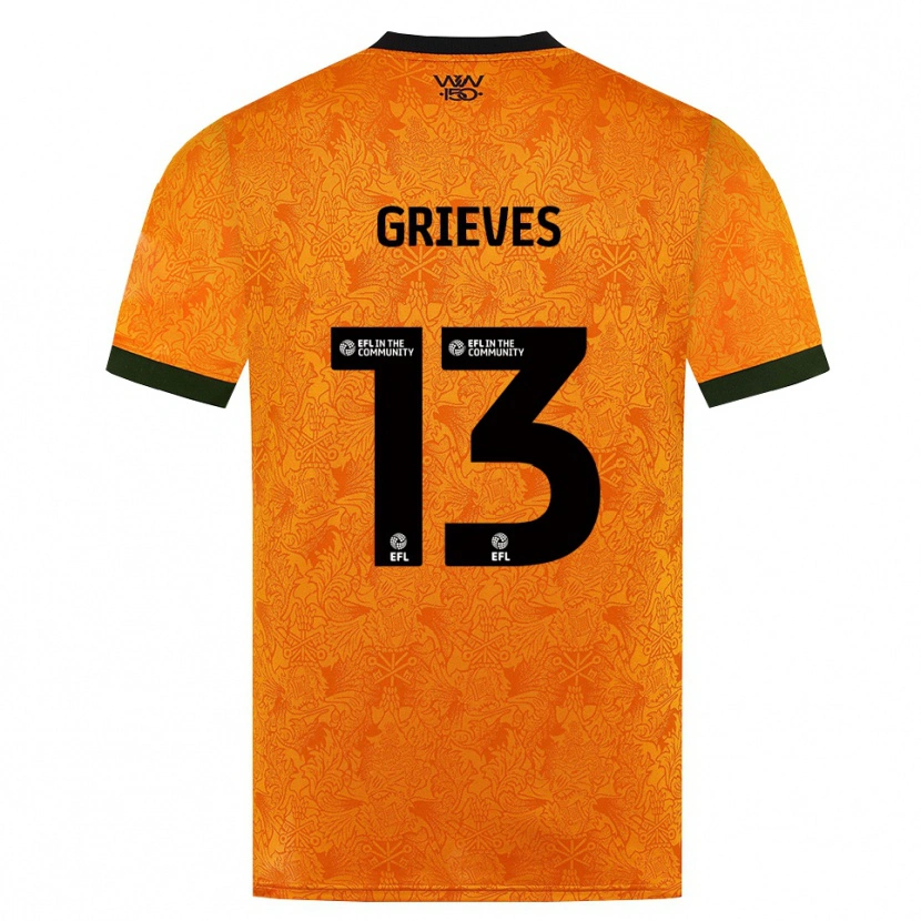 Danxen Hombre Camiseta Xander Grieves #13 Naranja Negro 1ª Equipación 2026/27 La Camisa México