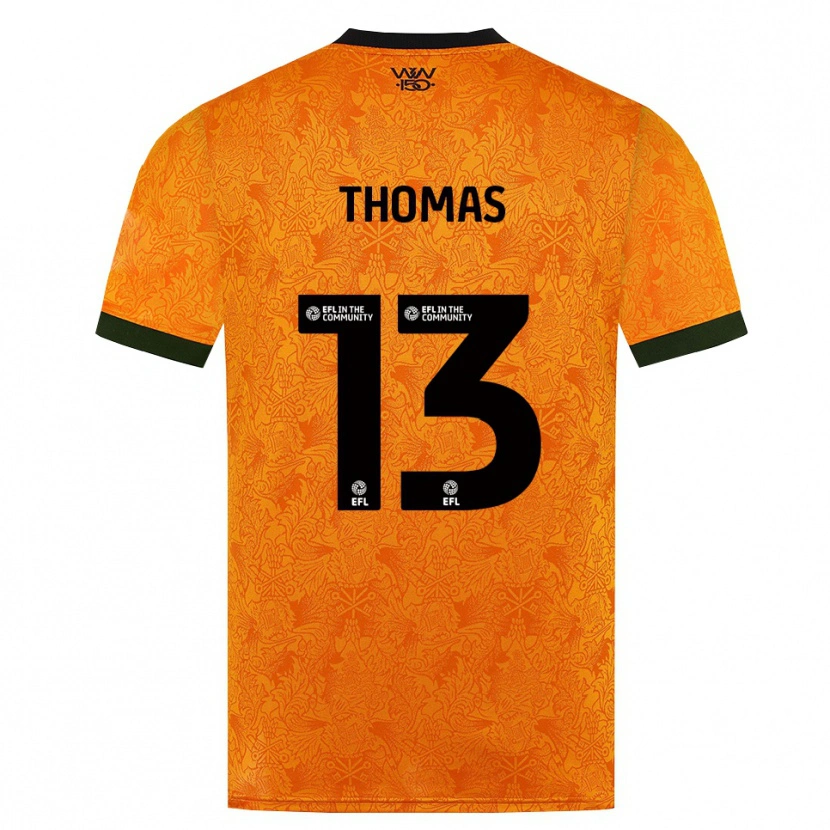 Danxen Hombre Camiseta Bec Thomas #13 Naranja Negro 1ª Equipación 2026/27 La Camisa México