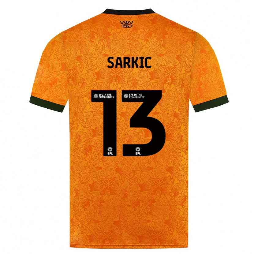 Danxen Hombre Camiseta Matija Sarkic #13 Naranja Negro 1ª Equipación 2026/27 La Camisa México