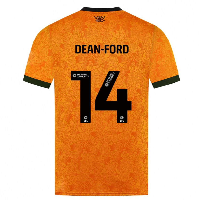 Danxen Hombre Camiseta Jacob Dean-Ford #14 Naranja Negro 1ª Equipación 2026/27 La Camisa México