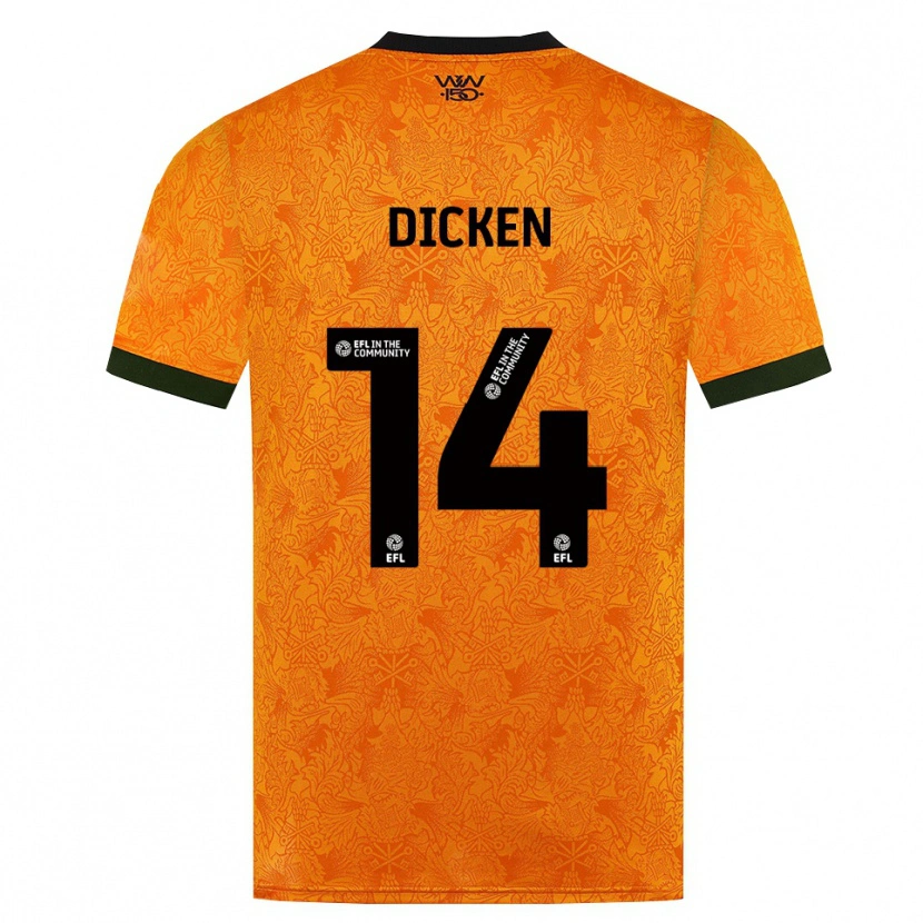 Danxen Hombre Camiseta Amy Dicken #14 Naranja Negro 1ª Equipación 2026/27 La Camisa México
