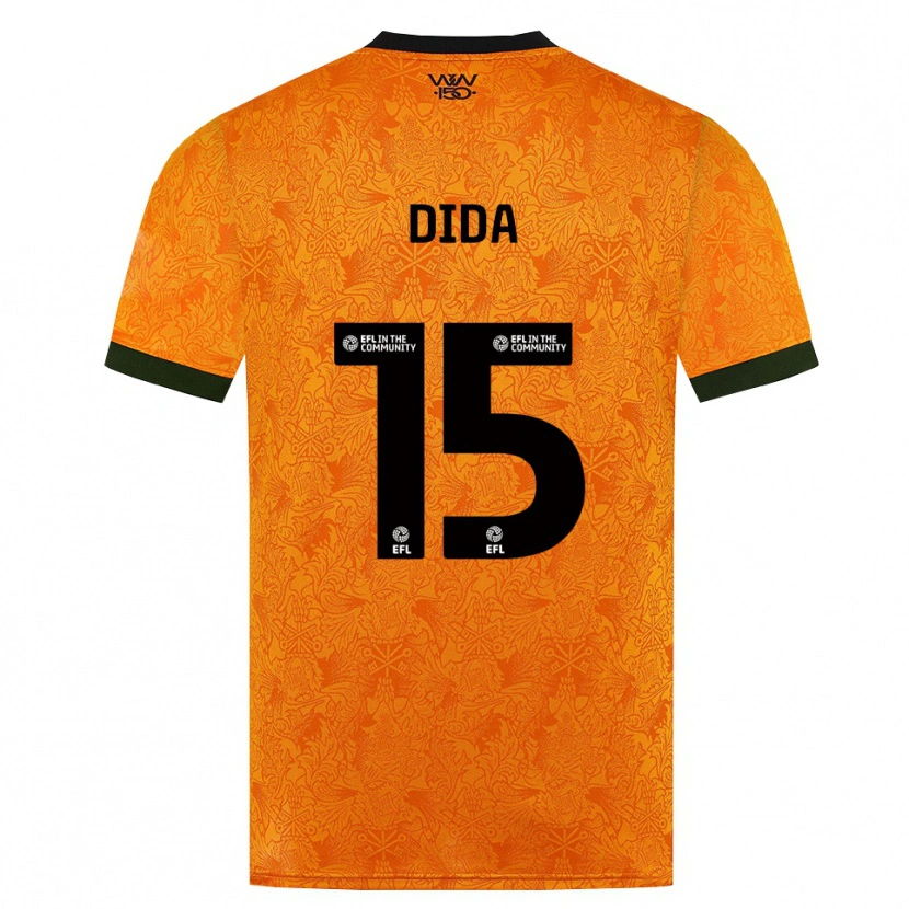 Danxen Hombre Camiseta Kledi Dida #15 Naranja Negro 1ª Equipación 2026/27 La Camisa México