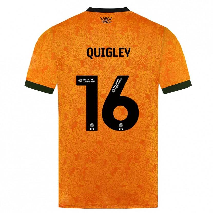Danxen Hombre Camiseta Racheal Quigley #16 Naranja Negro 1ª Equipación 2026/27 La Camisa México