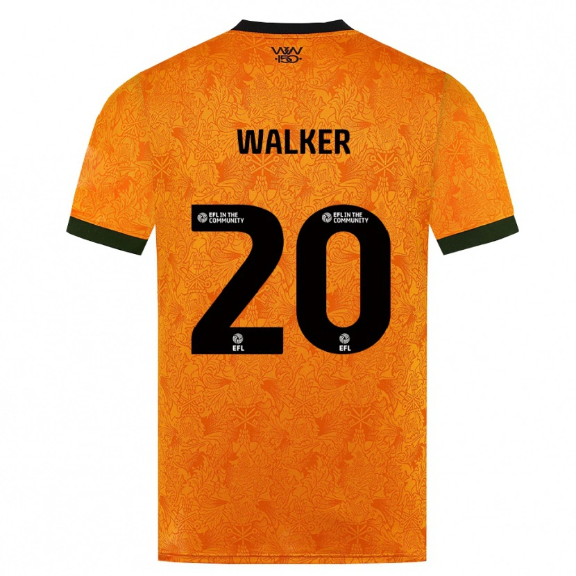 Danxen Hombre Camiseta Lowri Walker #20 Naranja Negro 1ª Equipación 2026/27 La Camisa México