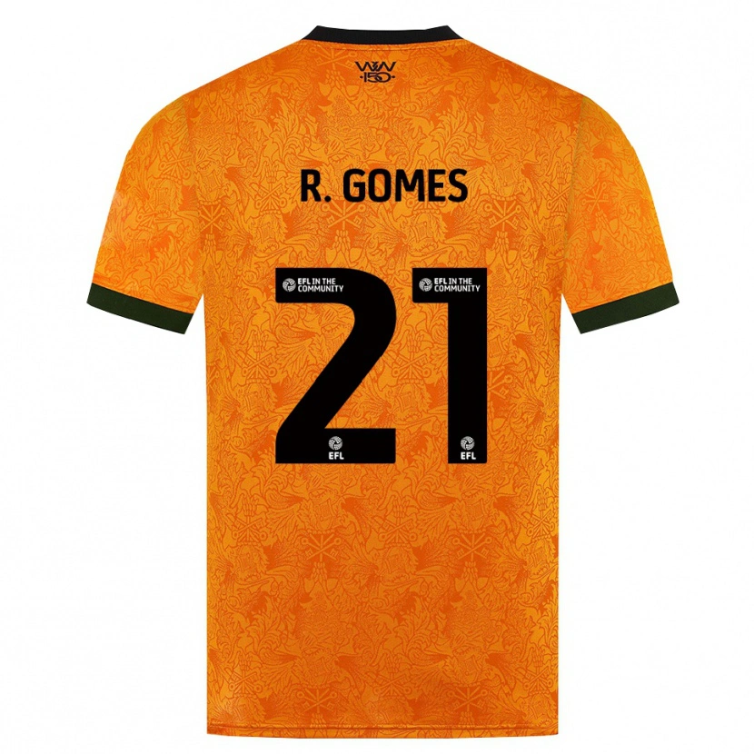 Danxen Hombre Camiseta Rodrigo Gomes #21 Naranja Negro 1ª Equipación 2026/27 La Camisa México