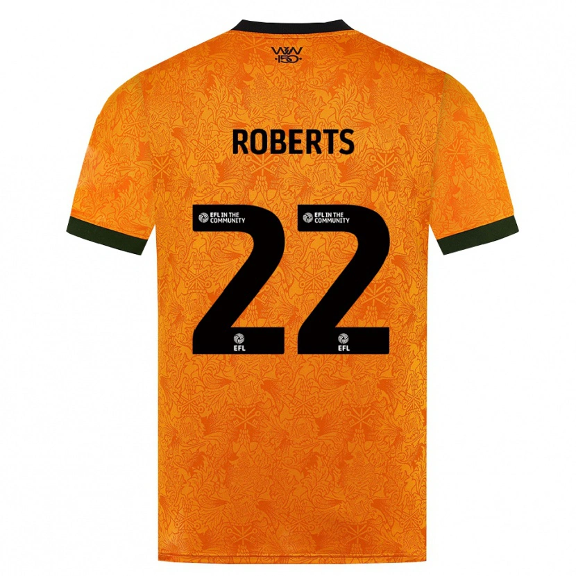 Danxen Hombre Camiseta Beth Roberts #22 Naranja Negro 1ª Equipación 2026/27 La Camisa México