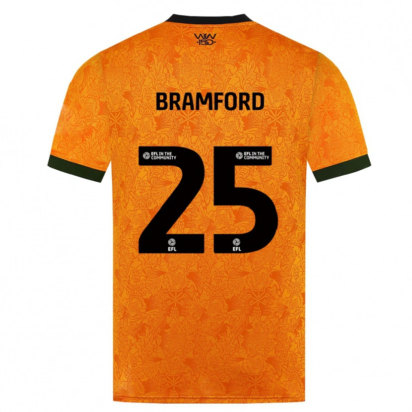 Danxen Hombre Camiseta Sophie Bramford #25 Naranja Negro 1ª Equipación 2026/27 La Camisa México