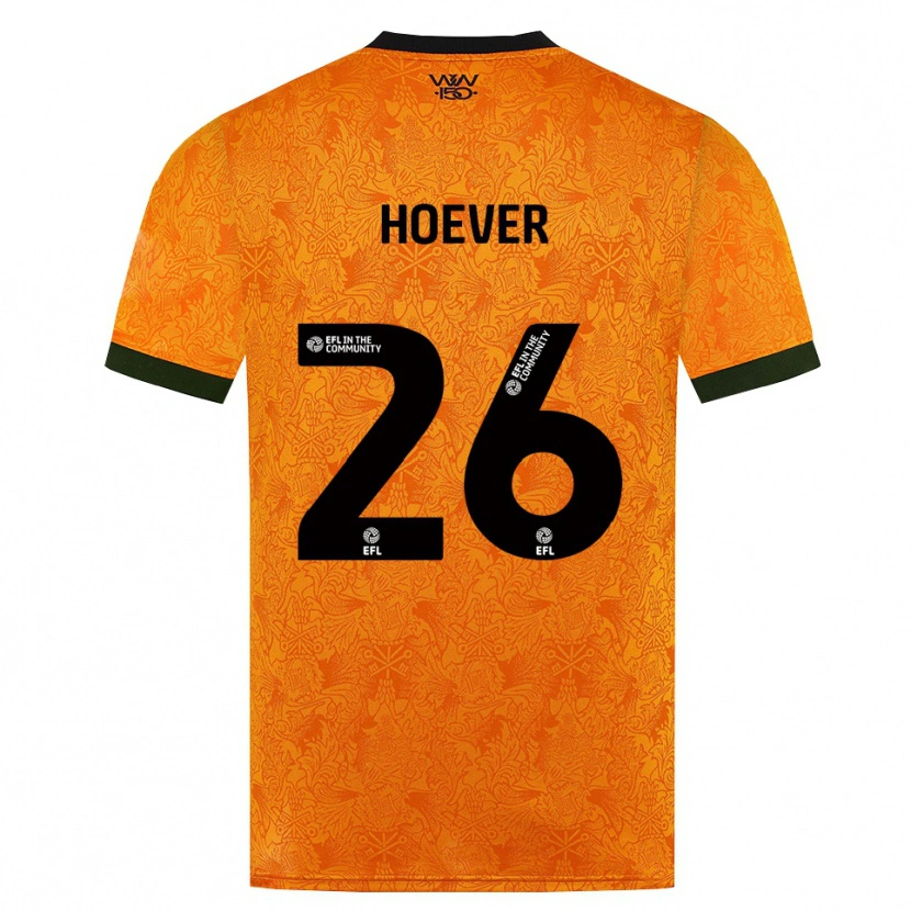 Danxen Hombre Camiseta Ki-Jana Hoever #26 Naranja Negro 1ª Equipación 2026/27 La Camisa México