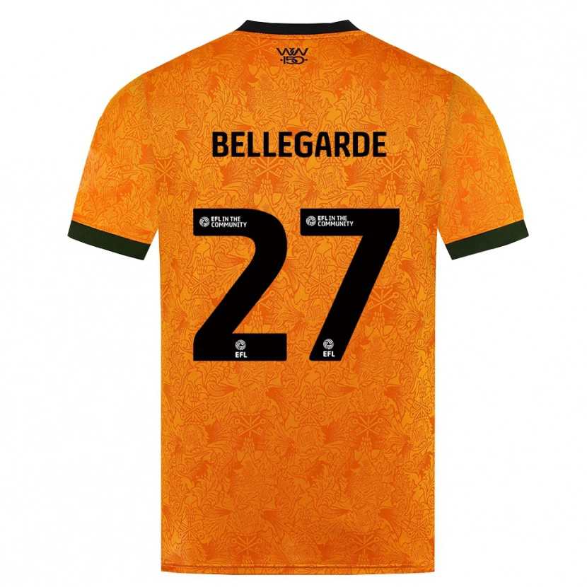Danxen Hombre Camiseta Jean-Ricner Bellegarde #27 Naranja Negro 1ª Equipación 2026/27 La Camisa México