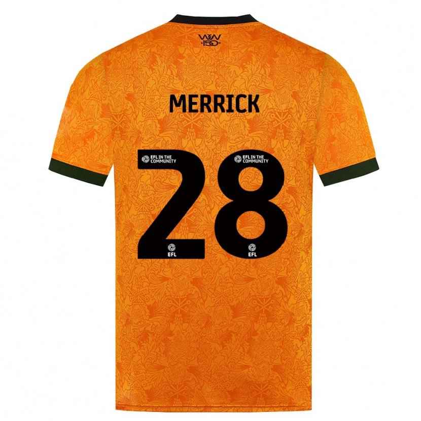 Danxen Hombre Camiseta Beth Merrick #28 Naranja Negro 1ª Equipación 2026/27 La Camisa México