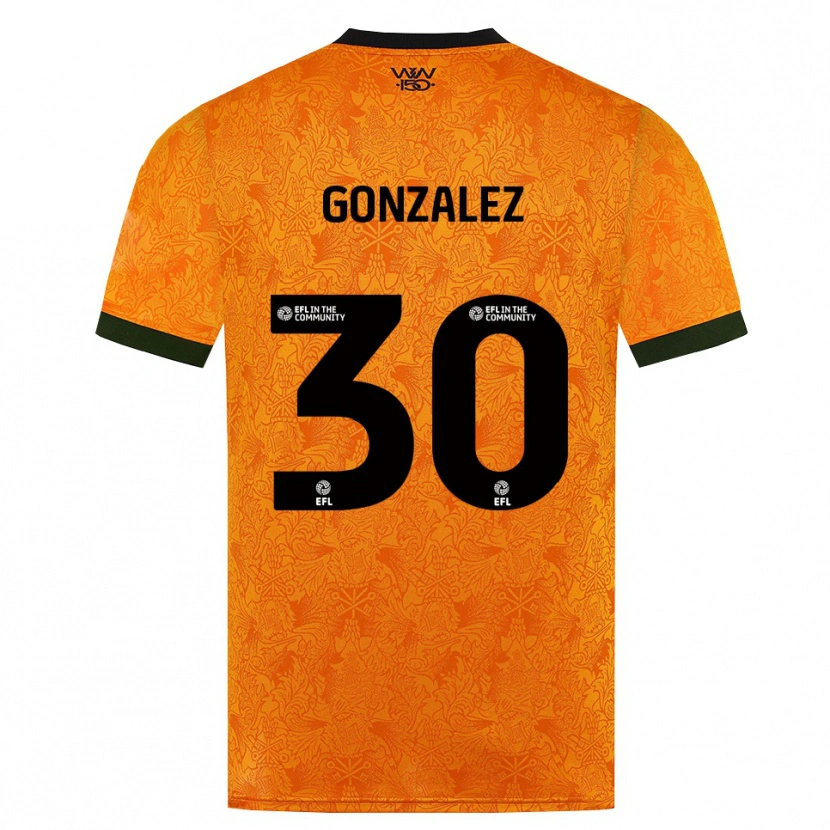 Danxen Hombre Camiseta Enso González #30 Naranja Negro 1ª Equipación 2026/27 La Camisa México