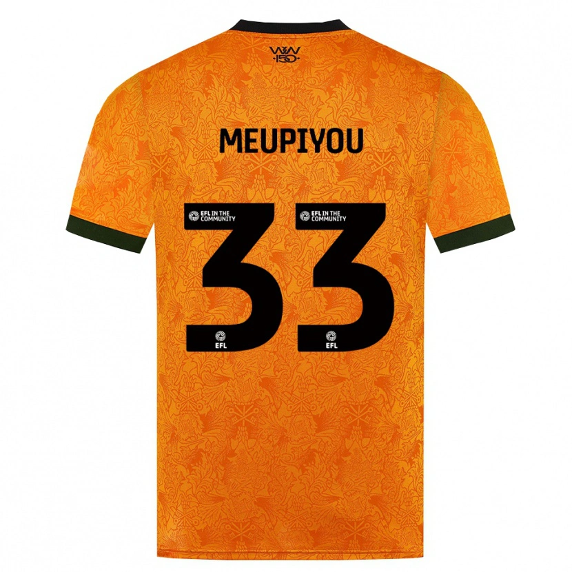 Danxen Hombre Camiseta Bastien Meupiyou #33 Naranja Negro 1ª Equipación 2026/27 La Camisa México