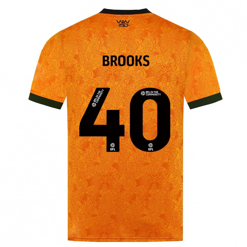 Danxen Hombre Camiseta Alfie Brooks #40 Naranja Negro 1ª Equipación 2026/27 La Camisa México