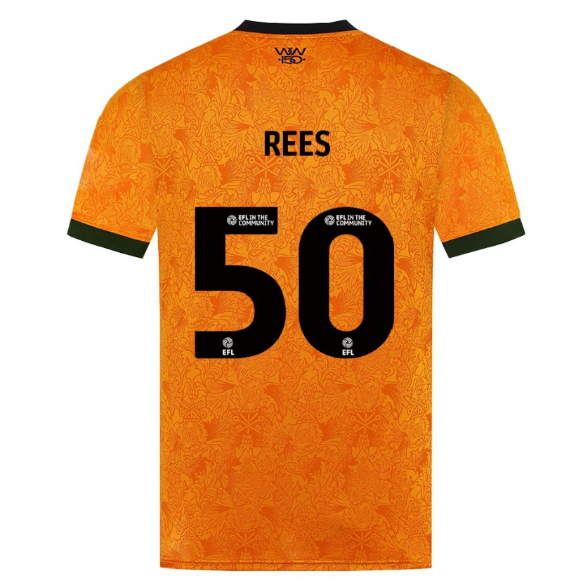 Danxen Hombre Camiseta Mason Rees #50 Naranja Negro 1ª Equipación 2026/27 La Camisa México
