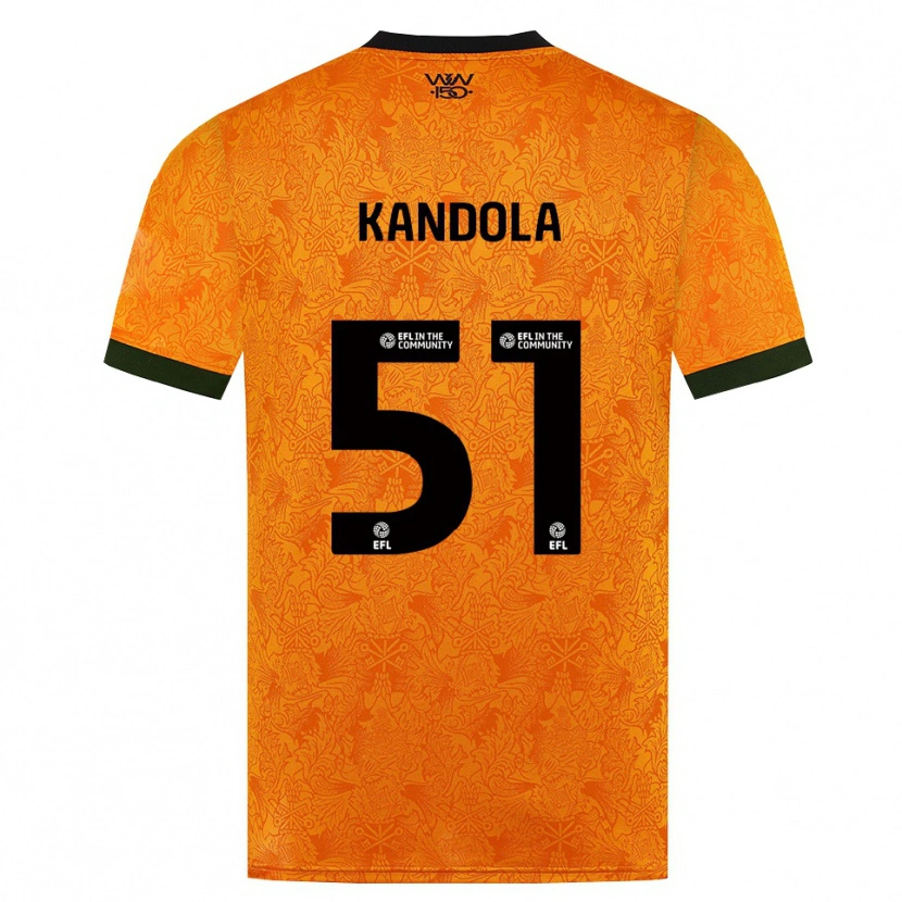 Danxen Hombre Camiseta Kam Kandola #51 Naranja Negro 1ª Equipación 2026/27 La Camisa México