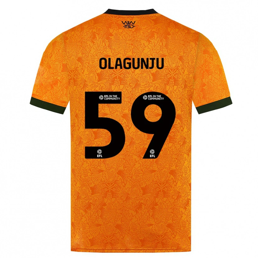 Danxen Hombre Camiseta Saheed Olagunju #59 Naranja Negro 1ª Equipación 2026/27 La Camisa México