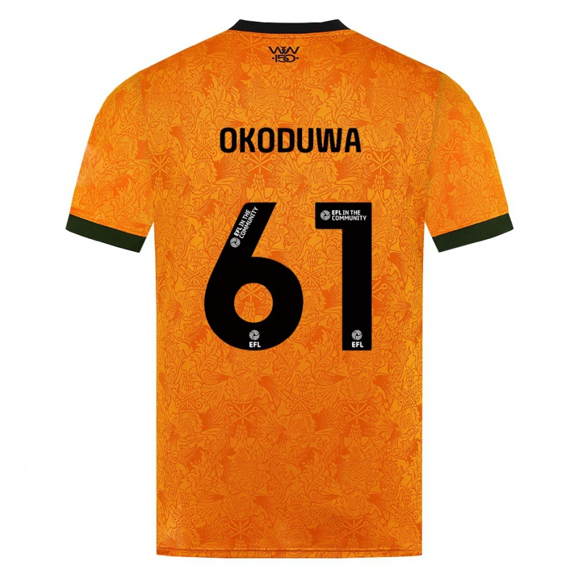 Danxen Hombre Camiseta Wesley Okoduwa #61 Naranja Negro 1ª Equipación 2026/27 La Camisa México
