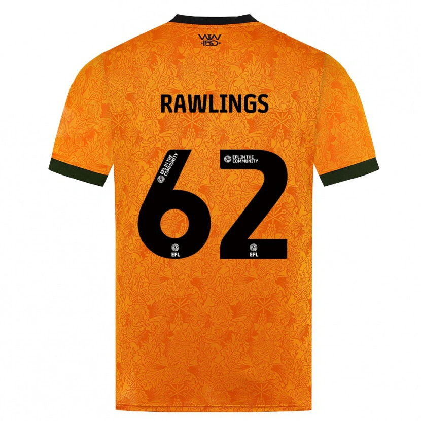 Danxen Hombre Camiseta Luke Rawlings #62 Naranja Negro 1ª Equipación 2026/27 La Camisa México