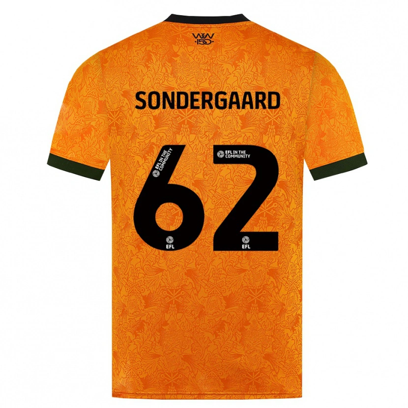 Danxen Hombre Camiseta Andreas Sondergaard #62 Naranja Negro 1ª Equipación 2026/27 La Camisa México