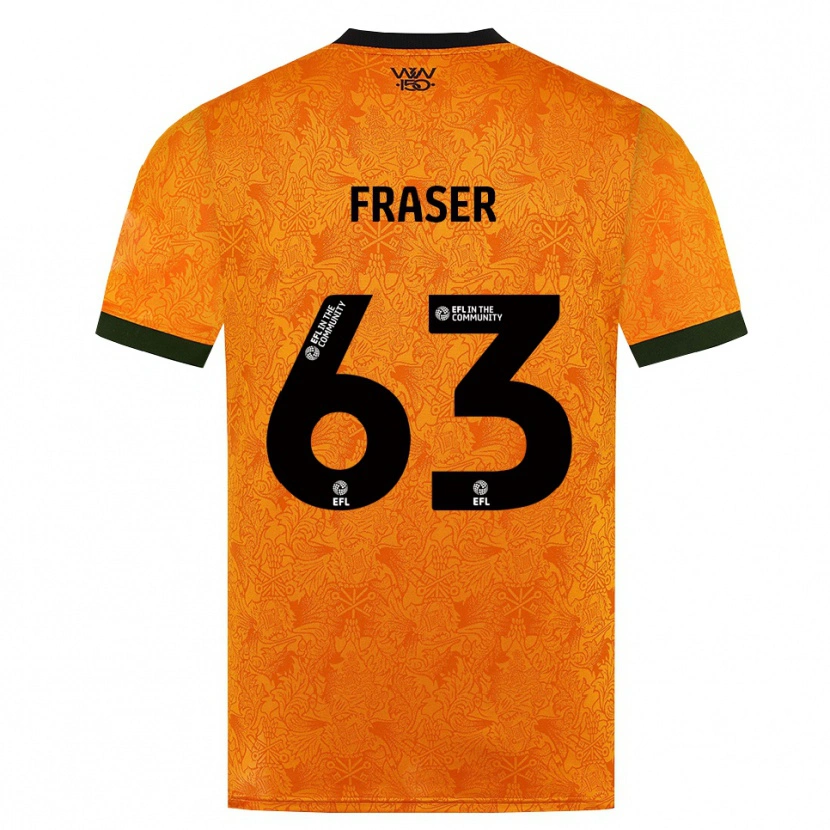 Danxen Hombre Camiseta Nathan Fraser #63 Naranja Negro 1ª Equipación 2026/27 La Camisa México