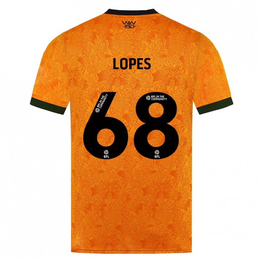 Danxen Hombre Camiseta Leo Lopes #68 Naranja Negro 1ª Equipación 2026/27 La Camisa México