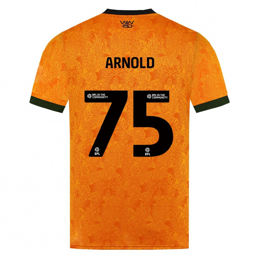 Danxen Hombre Camiseta Alfie Arnold #75 Naranja Negro 1ª Equipación 2026/27 La Camisa México