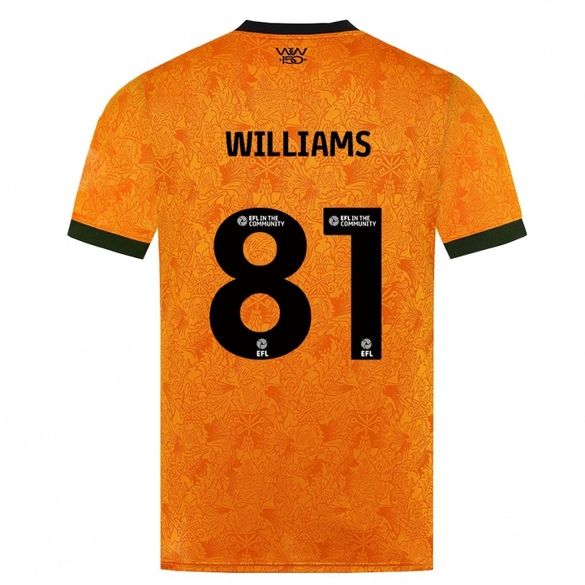 Danxen Hombre Camiseta Ashton Williams #81 Naranja Negro 1ª Equipación 2026/27 La Camisa México
