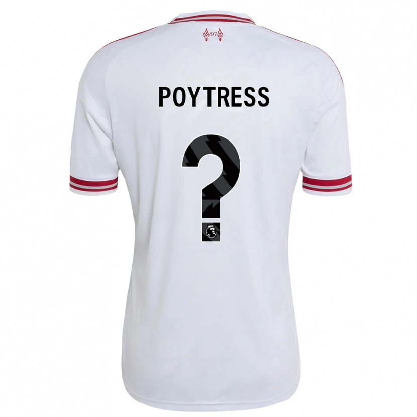 Danxen Hombre Camiseta Jacob Poytress #0 Rojo Blanco 2ª Equipación 2026/27 La Camisa México