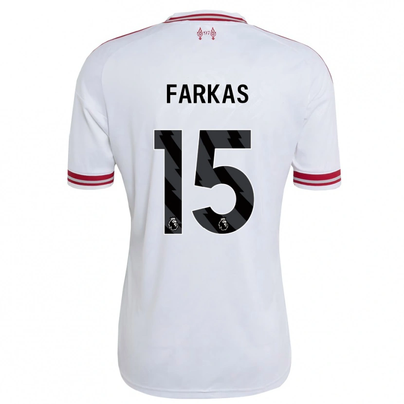 Danxen Hombre Camiseta Erik Farkas #15 Rojo Blanco 2ª Equipación 2026/27 La Camisa México