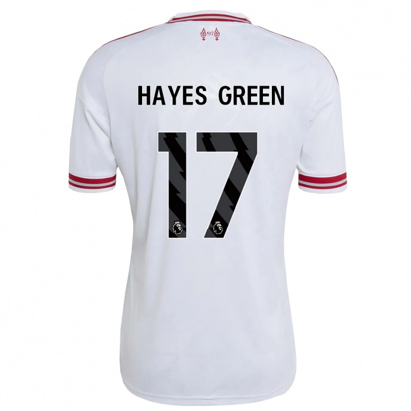Danxen Hombre Camiseta Charlie Hayes-Green #17 Rojo Blanco 2ª Equipación 2026/27 La Camisa México