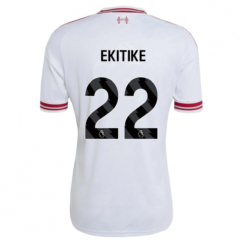 Danxen Hombre Camiseta Hugo Ekitiké #22 Rojo Blanco 2ª Equipación 2026/27 La Camisa México