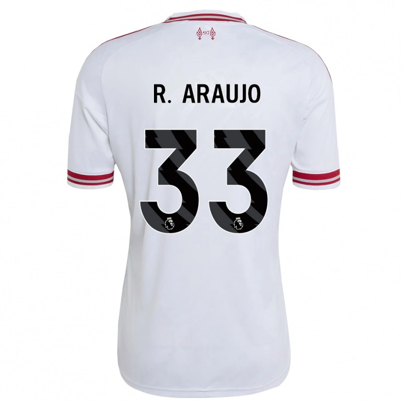Danxen Hombre Camiseta Ronald Araujo #33 Rojo Blanco 2ª Equipación 2026/27 La Camisa México