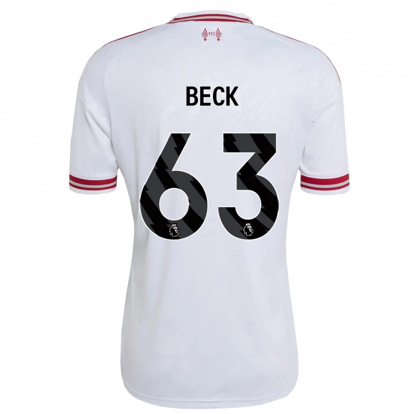 Danxen Hombre Camiseta Owen Beck #63 Rojo Blanco 2ª Equipación 2026/27 La Camisa México