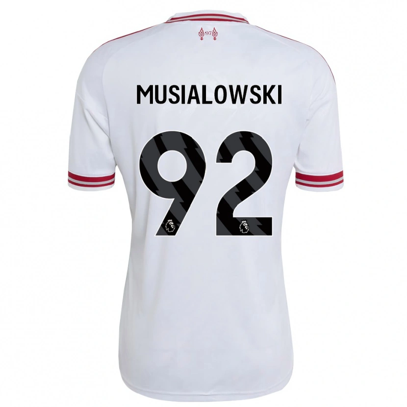 Danxen Hombre Camiseta Mateusz Musialowski #92 Rojo Blanco 2ª Equipación 2026/27 La Camisa México