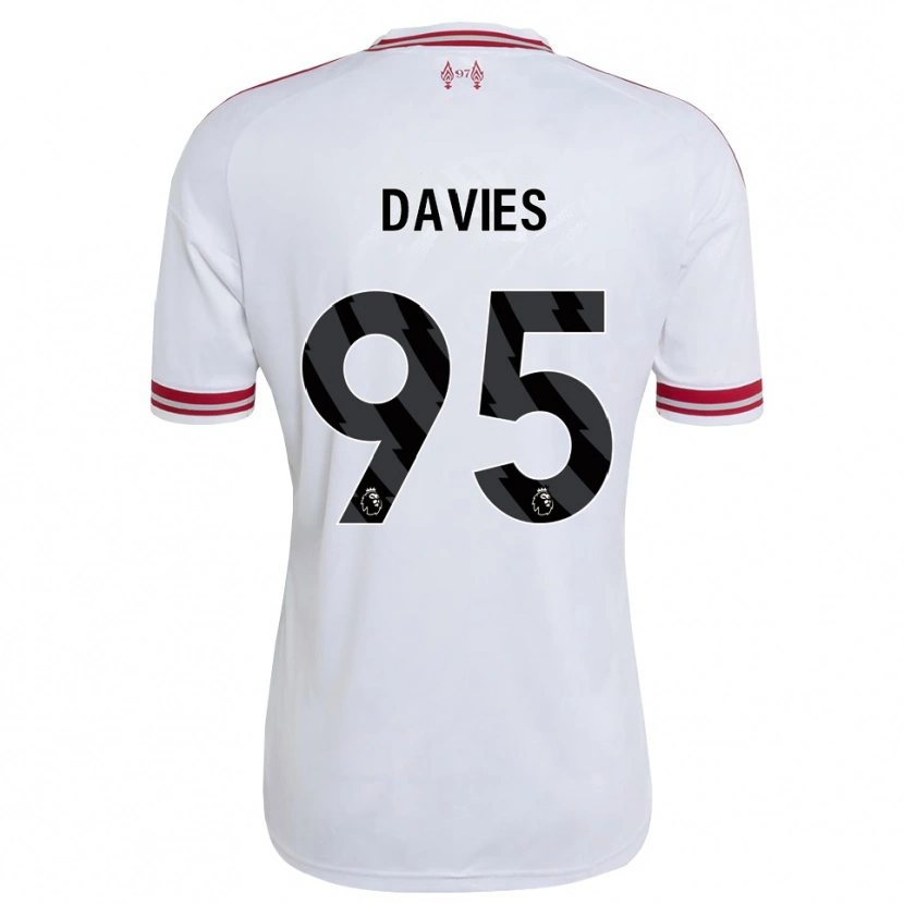Danxen Hombre Camiseta Harvey Davies #95 Rojo Blanco 2ª Equipación 2026/27 La Camisa México