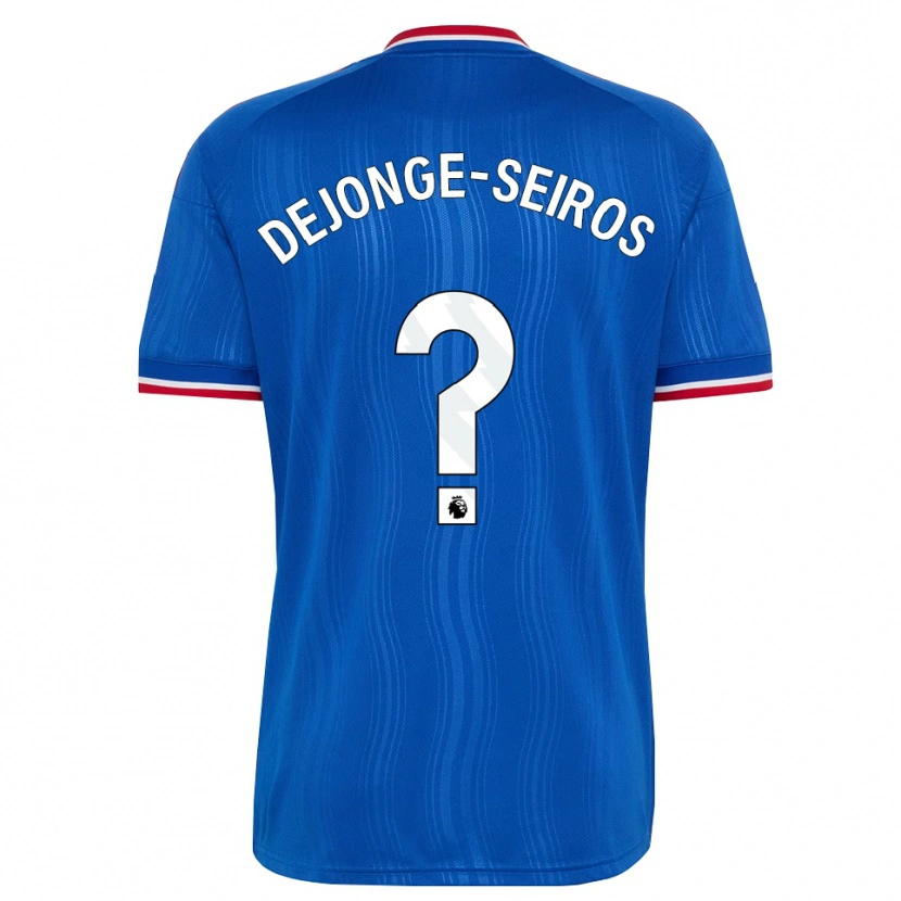 Danxen Hombre Camiseta Edson Dejonge-Seiros #0 Azul Blanco Rojo 2ª Equipación 2026/27 La Camisa México