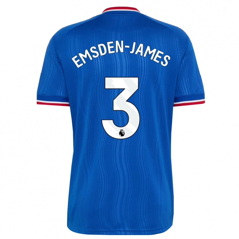 Danxen Hombre Camiseta Harley Emsden-James #3 Azul Blanco Rojo 2ª Equipación 2026/27 La Camisa México